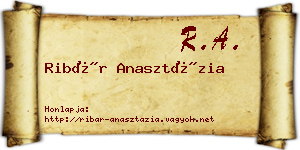 Ribár Anasztázia névjegykártya